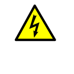 Electricity current danger sign vector image