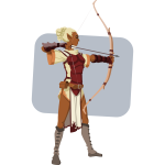 Elven archer vector illustration