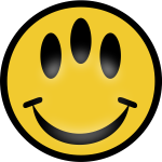 Vector image of three eyed emoticon