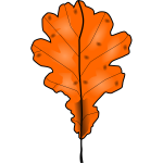 Brown fall leaf vector clip art