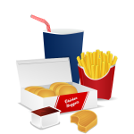 Fast food menu vector graphics