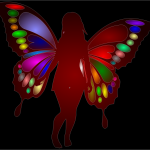 Butterfly woman silhouette