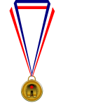 Gold medallion illustration