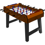 Vector drawing of football table