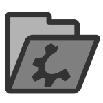 Folder grey open icon