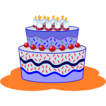 Birthday cake vector image