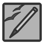 Vector graphics of gray PC drawing document icon