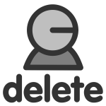 Delete user icon