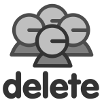 Delete group icon