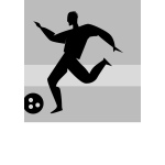 Vector silhouette illustration of soccer player