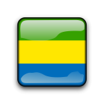 Country flag button for Gabon