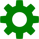 Green "settings" icon