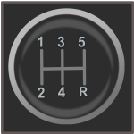 Gear shift knob vector icon