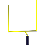 American football goal post vector illustration