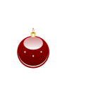 Glossy red Christmas ornament vector clip art