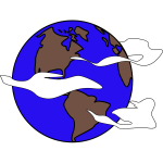 Crudely drawn globe