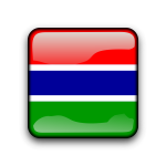 Gambia country flag button