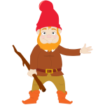 Gnome smiling vector clip art