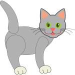 Smiling cat vector drawing