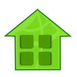 Vector clip art of green home