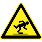 Watch your step warning sign vector image