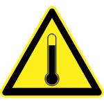 Temperature hazard warning sign vector image