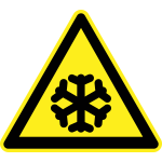 Freezing hazard warning sign vector image