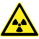 Radiation hazard warning sign vector image