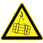 Heavy load hazard warning sign vector image