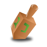 Hannukah dreidel vector illustration