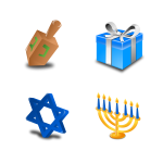 hannukah icon set