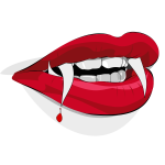 Halloween teeth vector image