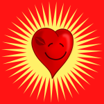 Happy kissed heart vector graphics