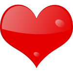 Red shining heart vector image