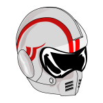 J9 helmet vector drawing