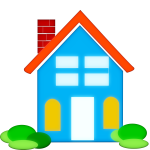 Colorful home vector clip art