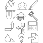 Science icons set vector image