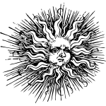 Ornamented sun vector illustration