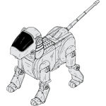 Vector image of dog robot