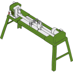 Wood lathe vector drawing