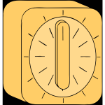 Yellow kitchen timer