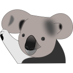 Vector graphics of koala bear in color