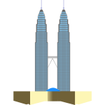 Petronas Twin Towers in Kuala Lumpur vector clip art