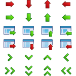 Arrow button set vector clip art