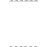 Rectangular stamp frame with inner frame vector graphics