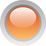 Finger size orange button vector drawing