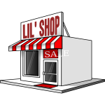 Little Store Front Vector