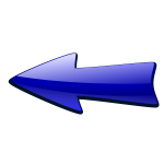 Glossy blue Arrow