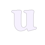 lowercase u