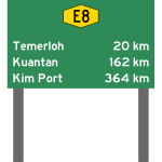 Malaysia expressway distance symbol